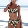 High Waist Bikini Leopard Bikini Women Push Up Swimsuit Women's Leopard Print Swimsuits High Waist Bikini Set 2 Piece Bathing Suits Women Printed Swimwear Tie Dye Summer Swim Beachwear by Stevvex