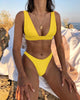 Summer Bikini Stylish Swimwear Women Halter Push Up Bikini Women's Neck Triangle Bikini Set Leopard Print Two Piece Swimsuits Set Swimsuit Female Lemon Print Bandage Bathing Suit by Stevvex