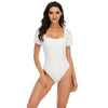 Bikini New 2 Piece Women Swimsuit Women's High Waist Bikini Set Fashion Puff Sleeve Swimwear Set Bathing Suits Solid Color Short Puff Sleeve Summer High Waist Cut Backless Bathing Suit Beachwear by Stevvex