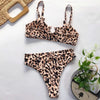 Leopard Bikinis Bikini Swimming Women's Bathing Suits Push Up Swimsuit Women's Padded Underwire Bikini Wire Push Up Bathing Suit Leopard Printed High Cut Vintage Swimsuit by Stevvex
