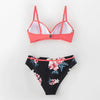 Push Up Floral Bikini Sets Women Two Pieces Swimsuits Women's Bathing Suits Push Up Halter Bandage Bikini Floral Printing Swim Bottoms Two Piece Swimsuits New Girl Beach Bathing Suits Swimwear by Stevvex