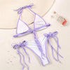 Fashion Swimwear Women Bikini Sets Women Lace Up Two Piece String Bikinis Beach Swimsuit Triangle Bathing Suit Side Tie Swimwear String Swimming Suit For Women Bathing Suit Micro Halter String Triangle Bikini by Stevvex
