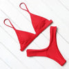 Bikini Swimwear Women Swimsuit Push Up Micro Bikinis Set Swimming Bathing Suit Beachwear Summer Thong Bottom Two Piece Bikini Double Shoulder Straps Cute Swimsuit Triangle Bathing Bikini by Stevvex