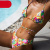 Fashion Triangle Women Micro Bikini Set String Backless Swimsuit High Cut Swimwear Women Beach Wear Women's Ribbed Tie Bikini Beautiful Bottom String Swimsuit by Stevvex