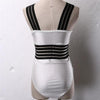 Luxury Women Black Swimsuits Women High Neck One Piece Swimsuits For Women Mesh Bathing Suits Open Back Swimwear One Piece Swimwear For Lady High Neck Bandage Cross Back Swimming Suit Female Holiday Beachwear by Stevvex