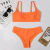 High Waist Bikini Black Swimwear Women Swimsuit High Leg Bikinis Set Women High Waist Bandeau Bikini Set Strapless 2 Piece Bathing Suit Swimsuits Tie Wrap Swimsuits Swimming for Bathing Suit Woman Swimsuits by Stevvex