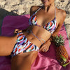 Fashion Triangle Women Micro Bikini Set String Backless Swimsuit High Cut Swimwear Women Beach Wear Women's Ribbed Tie Bikini Beautiful Bottom String Swimsuit by Stevvex