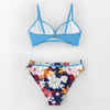 Push Up Floral Bikini Sets Women Two Pieces Swimsuits Women's Bathing Suits Push Up Halter Bandage Bikini Floral Printing Swim Bottoms Two Piece Swimsuits New Girl Beach Bathing Suits Swimwear by Stevvex