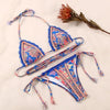 Fashion Swimwear Women Bikini Sets Women Lace Up Two Piece String Bikinis Beach Swimsuit Triangle Bathing Suit Side Tie Swimwear String Swimming Suit For Women Bathing Suit Micro Halter String Triangle Bikini by Stevvex