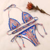 Fashion Swimwear Women Bikini Sets Women Lace Up Two Piece String Bikinis Beach Swimsuit Triangle Bathing Suit Side Tie Swimwear String Swimming Suit For Women Bathing Suit Micro Halter String Triangle Bikini by Stevvex