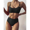 Female Push Up Swimsuit Modern Swimwear For Women Bikinis High Waist Bikini Set Solid Bikini 2 Piece Swimsuit Bathing Suits Women Bathing Suit High Waist Bikini Set Sport Wear Swimming Suit Bikini by Stevvex