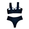 New Bikini Sets Black Push Up Swimsuit Women Neon Patchwork Bikini Swimsuit 2 Piece Cutout Molded Push Up Bathing Suit Women Swimwear Splicing Bathing Suit Holiday Beach Swimming Suit by Stevvex