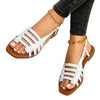 Women Sandals Summer Hollow Out Shoes Open Toe Beach Flats Ladies Footwear Strappy Flat Sandals Adjustable Casual Sandal With Open Toe Slingback Elegant Sandals by Stevvex