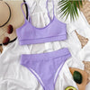 Swimwear Women Swimsuit Push Up Bikinis Fashion Women's Solid Color Bikini Pad Swimwear Swimsuit Beachwear Set Triangle Bikini Bathing Suits by Stevvex