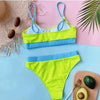 Swimwear Women Swimsuit Push Up Bikinis Fashion Women's Solid Color Bikini Pad Swimwear Swimsuit Beachwear Set Triangle Bikini Bathing Suits by Stevvex