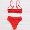 Swimwear Women Swimsuit Push Up Bikinis Fashion Women's Solid Color Bikini Pad Swimwear Swimsuit Beachwear Set Triangle Bikini Bathing Suits by Stevvex