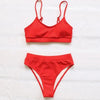 Swimwear Women Swimsuit Push Up Bikinis Fashion Women's Solid Color Bikini Pad Swimwear Swimsuit Beachwear Set Triangle Bikini Bathing Suits by Stevvex
