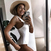 Luxury Black Female Swimsuit Vintage One Piece Ruffled Push Up Tummy Control Swimwear Halter One Piece Slimming Retro Swimsuit Women's Plus Size Push Up Bathing Suit Solid Red Swimwear Women Padded Bathing Suits by Stevvex