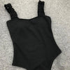 Luxury Black Female Swimsuit Vintage One Piece Ruffled Push Up Tummy Control Swimwear Halter One Piece Slimming Retro Swimsuit Women's Plus Size Push Up Bathing Suit Solid Red Swimwear Women Padded Bathing Suits by Stevvex