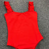 Luxury Black Female Swimsuit Vintage One Piece Ruffled Push Up Tummy Control Swimwear Halter One Piece Slimming Retro Swimsuit Women's Plus Size Push Up Bathing Suit Solid Red Swimwear Women Padded Bathing Suits by Stevvex
