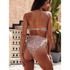 High Waist Bikini Black Swimwear Women Swimsuit High Leg Bikinis Set Women High Waist Bandeau Bikini Set Strapless 2 Piece Bathing Suit Swimsuits Tie Wrap Swimsuits Swimming for Bathing Suit Woman Swimsuits by Stevvex
