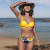 Push Up Floral Bikini Sets Women Two Pieces Swimsuits Women's Bathing Suits Push Up Halter Bandage Bikini Floral Printing Swim Bottoms Two Piece Swimsuits New Girl Beach Bathing Suits Swimwear by Stevvex