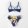 Push Up Floral Bikini Sets Women Two Pieces Swimsuits Women's Bathing Suits Push Up Halter Bandage Bikini Floral Printing Swim Bottoms Two Piece Swimsuits New Girl Beach Bathing Suits Swimwear by Stevvex