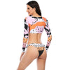 Surfing Swimsuit For Women Bikini Long Sleeve Swimwear Tiger Print Push Up Summer Bath Suit Two Piece Surfing Rash Guard Bikini Long Sleeve Swimsuit Set by Stevvex