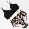 Women Leopard Print Swimsuit Women's Bikini One Shoulder Top High Waist Bottom Two Piece Swimsuits Women Push Up Bikini Set One Shoulder Beachwear Summer Leopard Bathing Suit High Waist Swimwear For Women by Stevvex