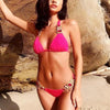 Luxury Purple Halter Crystal Diamond Bikini Female Swimsuit Women Swimwear Rhinestone Bikini Set Bathing Suit Women's Swimwear Rhinestone Halter Low Waist Tie Side Bikini Set 2 Pieces Crystal Diamond Swimsuit by Stevvex