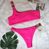 Luxury Purple Halter Crystal Diamond Bikini Female Swimsuit Women Swimwear Rhinestone Bikini Set Bathing Suit Women's Swimwear Rhinestone Halter Low Waist Tie Side Bikini Set 2 Pieces Crystal Diamond Swimsuit by Stevvex