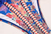 Vintage Print Bikini Female Handwork Small Ruffle Swimming Suit For Women Swimwear High Cut Bikini Set String Print Halter String Triangle Bikini Set Luxury Swimwear Two Piece Swimsuit by Stevvex