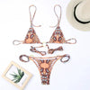 Vintage Print Bikini Female Handwork Small Ruffle Swimming Suit For Women Swimwear High Cut Bikini Set String Print Halter String Triangle Bikini Set Luxury Swimwear Two Piece Swimsuit by Stevvex