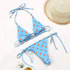 Bikini Swimsuit Solid Color Bikini Set Swimwear Bathing Suit Women Bikinis String Beach Women Two Piece Bikini Swimsuit Bathing Suits Halter Triangle Tops String Bikini Sets by Stevvex
