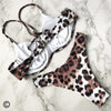 Leopard Bikini Women Swimwear Female Swimsuit Women Two Pieces Scalloped Bikini Set Swimsuits Bathing Suit Two-pieces Bikini Set Bather Bathing Suit by Stevvex