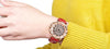 Luxury White Flower Womens Watch Analog Quartz Waterproof Wristwatches Elegant Leather Strap Modern Design by Stevvex