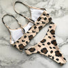 Leopard Bikini Women Swimwear Female Swimsuit Two-piece Bikini Set Comfortable Bathing Suit Swim Lady High Waist Bikini Set For Women Athletic Two Piece Soft Swimsuit Sporty Scoop Neck Bathing Suit by Stevvex