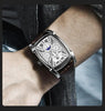 Square Luxury Mens Watch Analog Waterproof Quartz Sport Stylish Leather Strap Wrist Watch Business Design For Men by Stevvex
