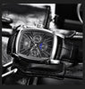 Square Luxury Mens Watch Analog Waterproof Quartz Sport Stylish Leather Strap Wrist Watch Business Design For Men by Stevvex