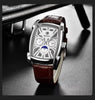 Square Luxury Mens Watch Analog Waterproof Quartz Sport Stylish Leather Strap Wrist Watch Business Design For Men by Stevvex
