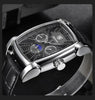 Square Luxury Mens Watch Analog Waterproof Quartz Sport Stylish Leather Strap Wrist Watch Business Design For Men by Stevvex