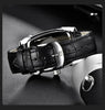 Square Luxury Mens Watch Analog Waterproof Quartz Sport Stylish Leather Strap Wrist Watch Business Design For Men by Stevvex