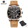 Luxury Men's Business Watches Fashion Watch Waterproof For Men's Casual Sport Leather Strap by Stevvex