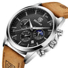Mens Stylish Chronograph Watch Sport Quartz Clock Luxury Movement Analog Fashion Business Waterproof Watches by Stevvex