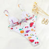 Halter Bikinis Swimsuit String Bikini Swimsuit for Women Triangle Tie Side Adjustable Swimsuit Bathing Suit 2 Piece Set New 2 Piece Swimwear High Cut Bikini Set Print Bandage Beachwear by Stevvex