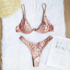 Underwired Bikini Female Swimsuit Women Swimwear Two-Piece V Shape Wire Bikini Set Bather Bathing Suit Women Micro Bikini Set Shiny Metallic 2 Piece Swimsuit Push Up Underwire Swimwear Bathing Suit by Stevvex