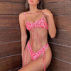 Bikinis Micro Adjustable Swimwear Women Summer Bikini Set Modern Colorful Print Beach Wear Women's Comfortable Swimsuit Knotted String Triangle Bikini Tie Side High Cut Bikini Set by Stevvex