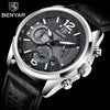 New Men Watch Top Sport Design Waterproof Men Quartz Military Wristwatch Leather Strap Analog Men Watch by Stevvex