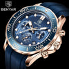 Black Multifunctional Sport Men Watches Luxury Quartz Watches Fashion Chronograph Stylish Elegant Comfortable Watch For Men by Stevvex