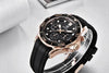 Black Multifunctional Sport Men Watches Luxury Quartz Watches Fashion Chronograph Stylish Elegant Comfortable Watch For Men by Stevvex